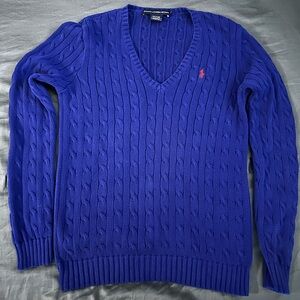 Ralph Lauren Sport 100% Cotton Cable Knit Sweater
